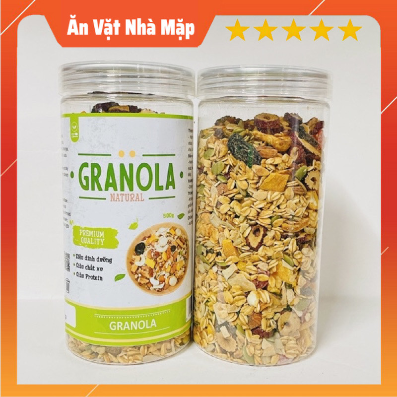 Hạt Dinh Dưỡng Ngũ Cốc Giảm Cân Ăn Kiêng Mix Thập Cẩm Organic Ăn Liền Hủ Pet 500g