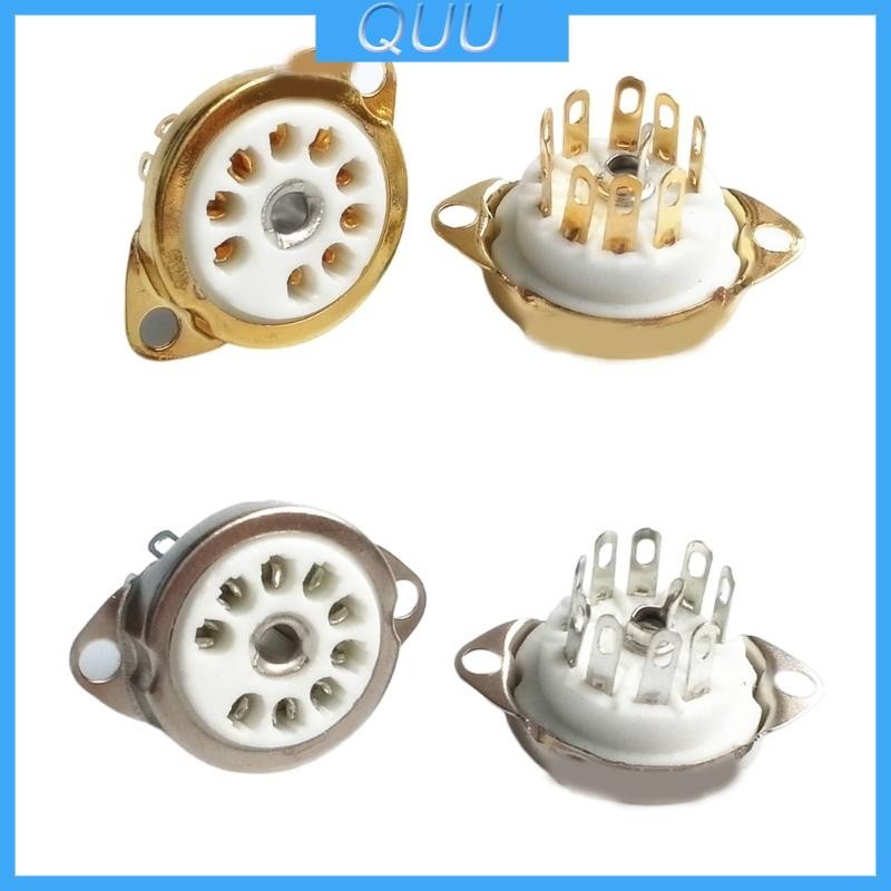 Quu 5 Chiếc Chất Lượng Gốm Ống Ổ Cắm 9PIN Ống Ổ Cắm 9 Chân Không Ống Ổ Cắm Cho 12AX7 12AT7 12AU7 ECC83 ECC82 E88CC 6