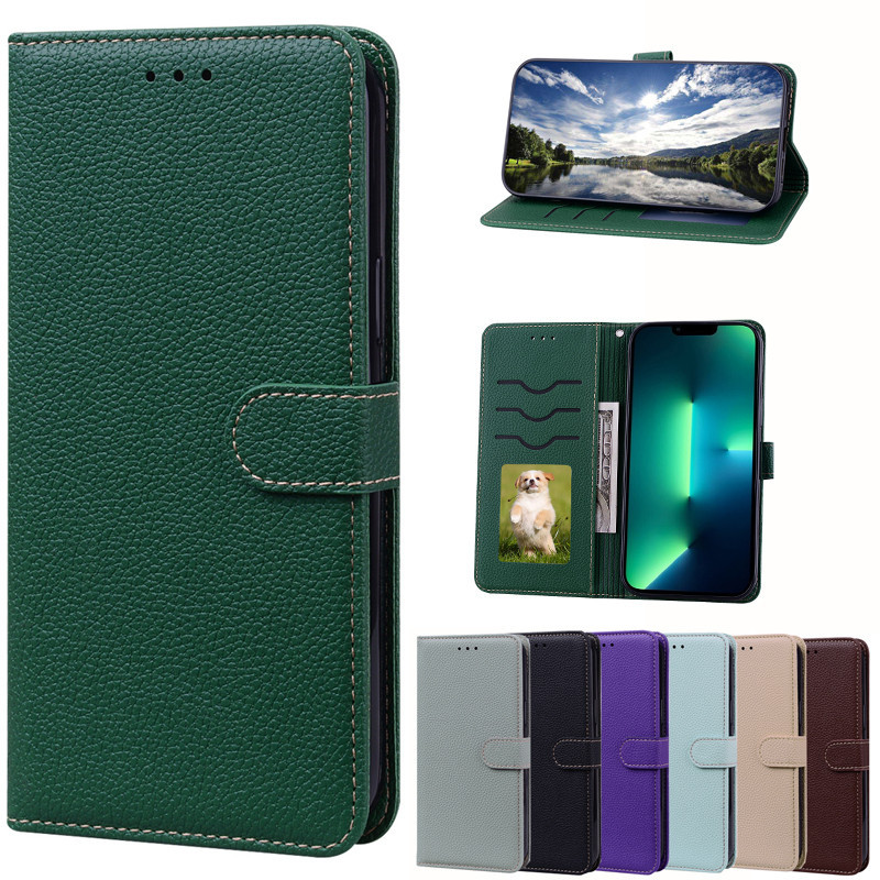Ốp Ví Lật Cho Motorola Moto G30 G22 G20 G10 E40 E32 E30 E20 E22 E22i E13 E7 E2020 One 5G Ace Power Matte Leather Casing Cards Holders Vỏ Điện Thoại