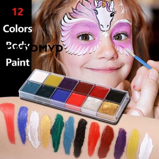 DADOMYD 12 Màu / bộ Sơn Thân Chống Nước Trang Điểm Mặt Thời Trang Vẽ Mặt