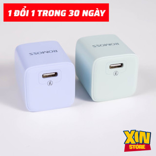 Củ sạc nhanh pd20w r0m0ss cho ip, bảo hành 1 đổi 1.