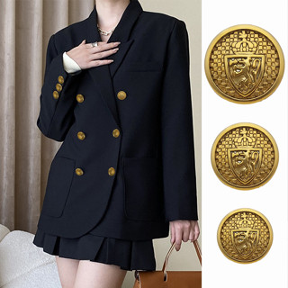  Bfxdg 10 Cái   bộ Phong Cách Retro Thái Lan Lá Chắn Sư Tử Nút Kim Loại Áo Khoác Thời Trang Cao Cấp Áo Sơ Mi Phù Hợp Với Áo Cardigan Tay May Nút Trang Trí 