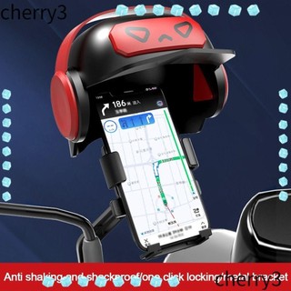 Dù che nắng mini chống nước có giá đỡ điện thoại gắn mũ bảo hiểm / xe máy / xe đạp cherry3