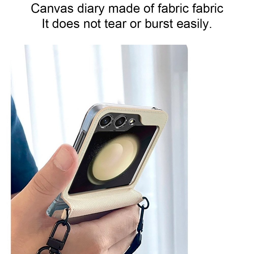 ARAREE Canvas Diary Galaxy Z Flip 5 Flip5 Case with Shoulder Strap Samsung Korea