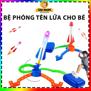 Đồ chơi bệ phóng tên lửa có đèn cho bé - tên lửa xốp dẫm chân bắn lên cao cho bé vận động ngoài trời và trong nhà