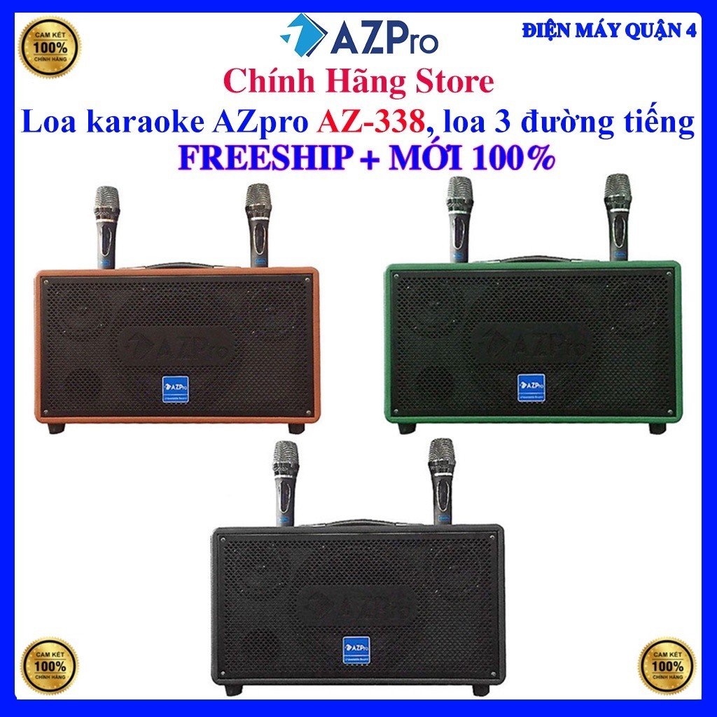 [Azpro AZ338] Loa karaoke AZpro AZ-338, loa 3 đường tiếng, Hàng chính hãng