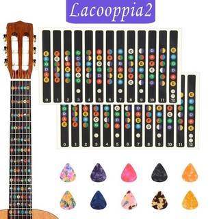 2x Miếng Dán Bass Với 10 Chiếc Đàn Guitar Chọn Đàn Guitar Fretboard Dán Cho