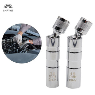 Cờ lê ổ cắm bugi 3 / 8 "khớp nối đa năng bugi từ tính công cụ loại bỏ linh hoạt 14mm 16mm drive cr-v 12 điểm mới