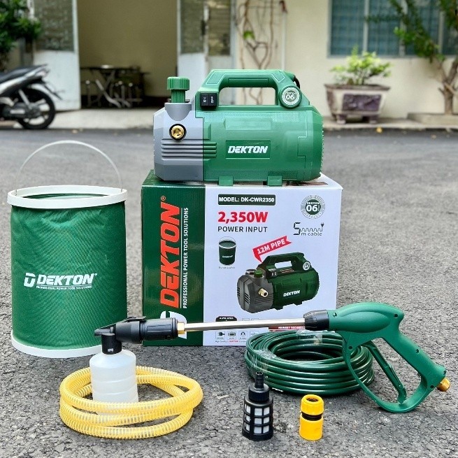 Máy Xịt Rửa Xe Chỉnh Áp Dekton CWR2350 - 2350W - Motor Từ Lõi Đồng 100% CÓ CHỈNH ÁP LỰC .
