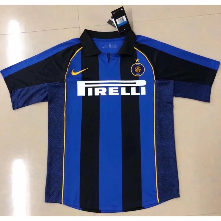 2001 2002 Inter Milan Retro Sân Nhà Áo Bóng Đá Thể Thao Bóng Đá Jerseys Áo Jerseys