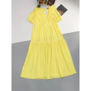 Đầm midi cotton lụa V391