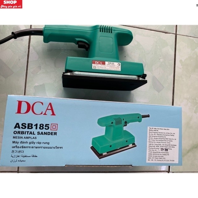 Máy Chà Nhám Rung  Chữ Nhật DCA ASB185 . SHOP MÁY GP