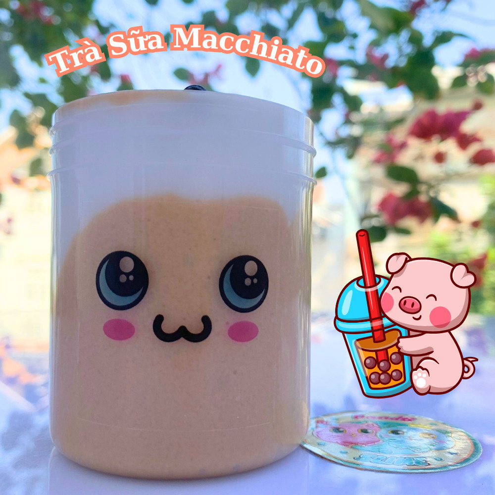 Slime Trà Sữa Machiato 120ml/Đồ Chơi Slime Thư Giãn Kèm Chân Trâu / Chất Slime Mềm Dẻo,Thơm,Không Dí