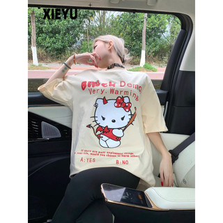 XIEYU áo phông áo thun nữ croptop baby tee Dễ thương Thời trang Cute Fashion WTX2440A57 15Z240409