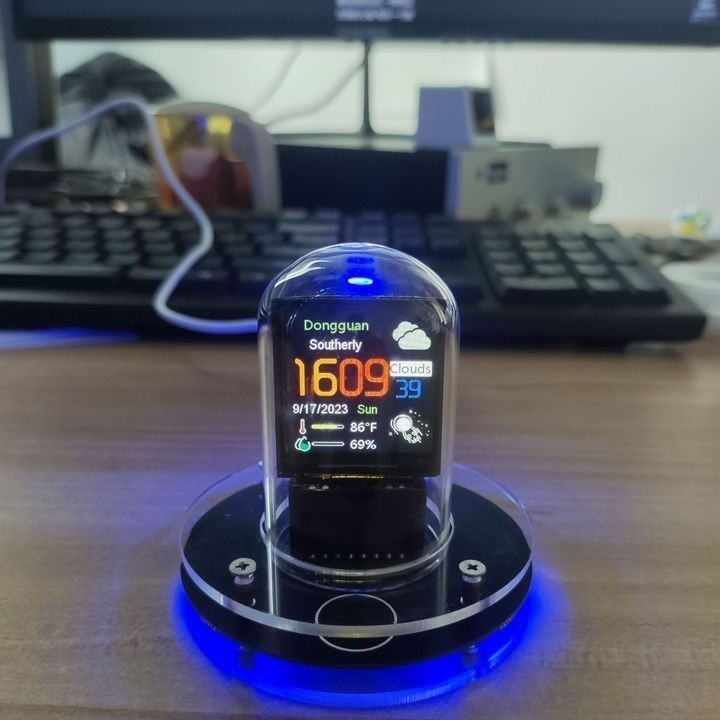 Đồng Hồ Ống Thông Minh Nixie Tube Clock Mutil Smart WiFi Trang Trí Bàn Làm Việc 🎉Best Seller Tony🎉