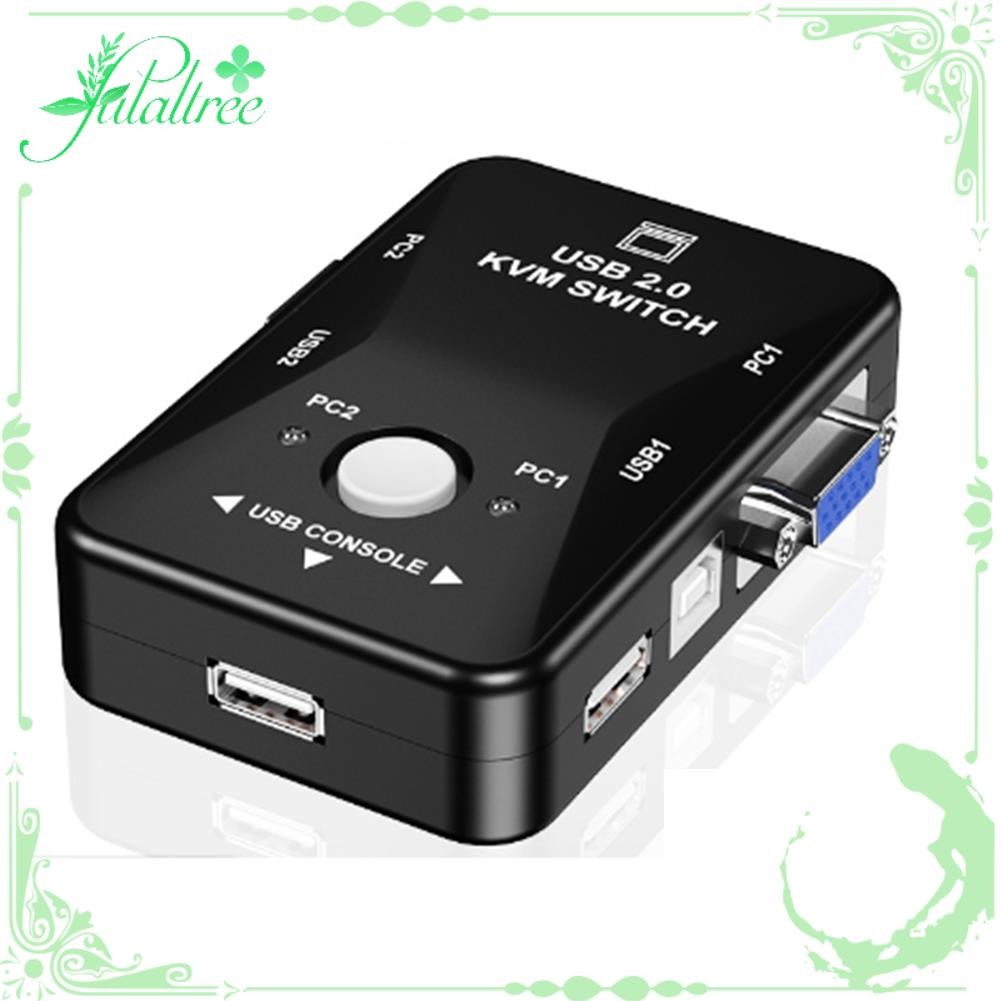 [fulaltree] Bàn phím chuyển đổi chuột KVM USB 2.0 Hộp chia sẻ Công tắc chia sẻ USB KVM Switch 2 cổng
