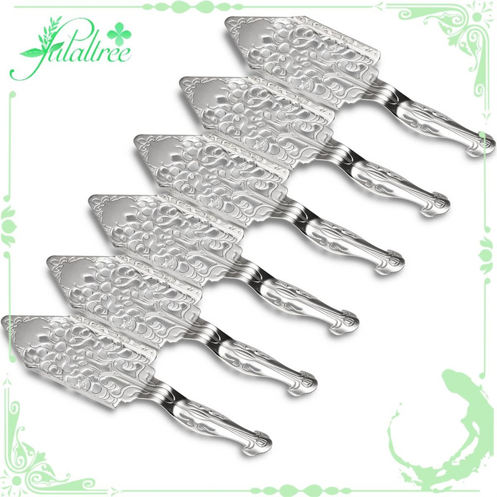 [fulaltree] Bộ 6 Thìa Absinthe Inox Thanh Cocktail Vintage Cốc Thủy Tinh Lọc Uống Rỗng Ra Absinthe S