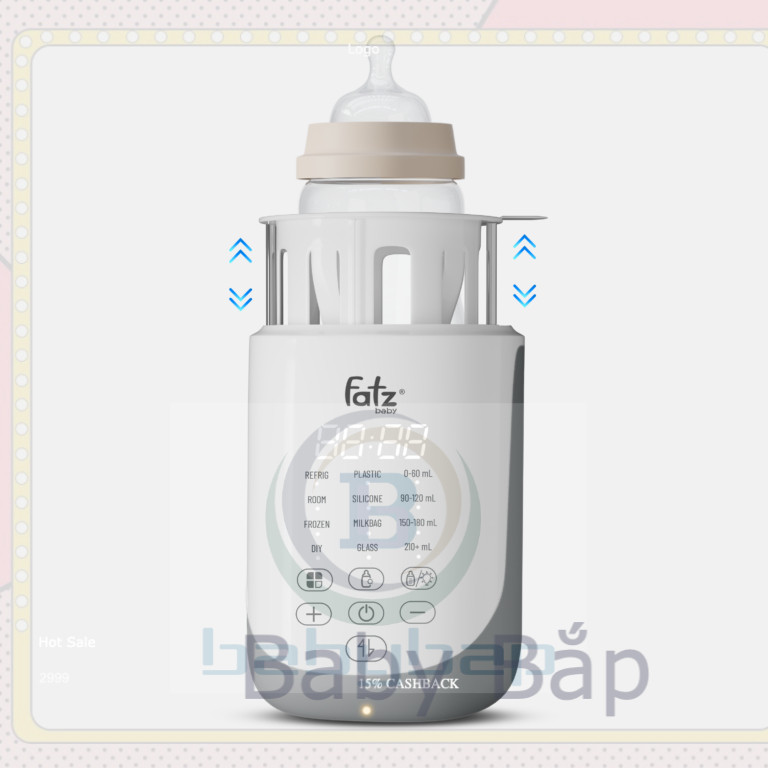 Máy Hâm Sữa Siêu Tốc Thông Minh Fatzbaby Mono 17 - FB3007KB Shop Babybap