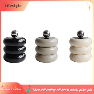 [Lối sống] Hộp đựng Qtip Hộp đựng khăn bông nhựa Hộp đựng máy tính để bàn Bình phòng tắm phong cách Bắc Âu Hộp đựng phòng tắm