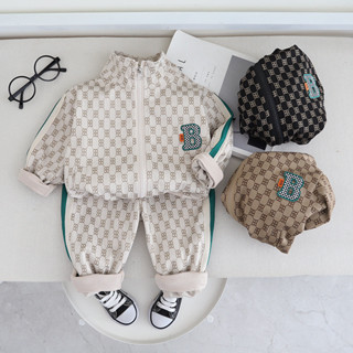 Set Đồ Thể Thao 2 Món Gồm Áo Khoác Có Khóa Kéo + Quần Dài Thời Trang Mùa Thu Cho Bé Trai 2-10 Tuổi