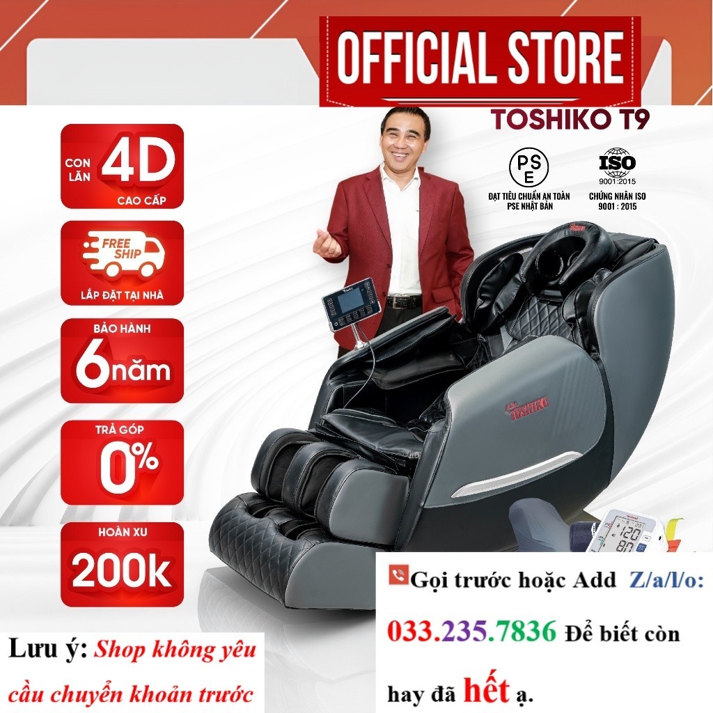 Ghế massage toàn thân Toshiko T9 <SALE<