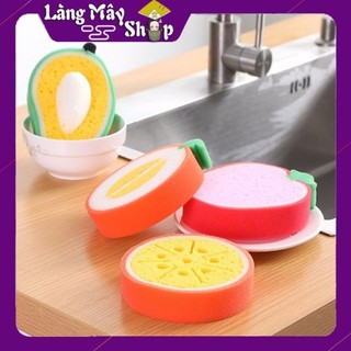 Miếng rửa chén bát dĩa bọt Biển siêu to siêu khổng lồ hình trái cây dễ thương Tiện Dụng