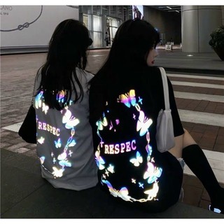 Áo Thun Cặp Đôi In Phản Quang 7 Màu Bướm RESPEC