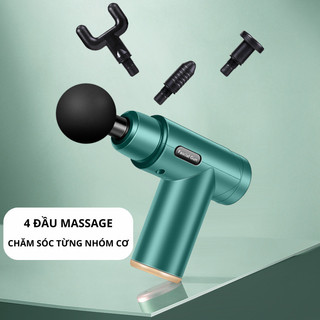 Máy massage cầm tay 802, máy massage cầm tay mini đấm lưng mát xa trị liệu cổ vai gáy 4 đầu 6 chế độ