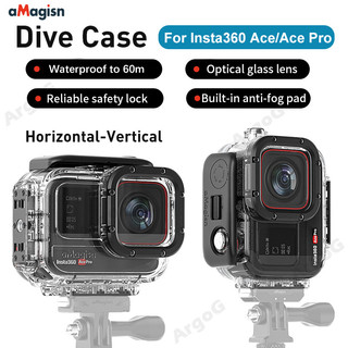 Ốp điện thoại chống thấm nước ngang / dọc cho insta360 ace pro / ace 60m