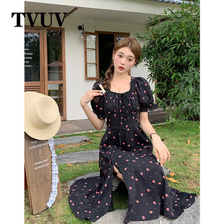 Tvuv Plus Size Mảnh Rời Eo Hoa Giảm Béo Đầm Tay Ngắn 6607