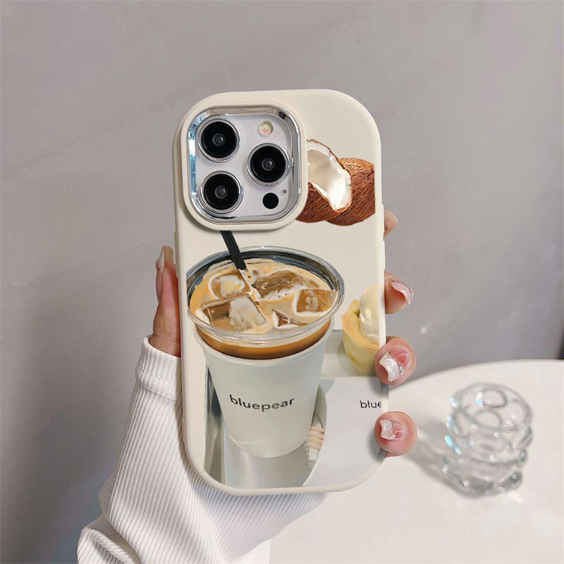 Thích hợp IPhone 13 IPhone 14 15 Pro Max Ốp điện thoại cà phê đẹp mắt phổ biến thời trang cho IPhone 11 12 X XR XS Max SE 7 Plus 8 Plus INS Style