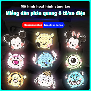 Miếng dán phản quang xe máy hoạt hình/trang trí xe điện/miếng dán trang trí chống trầy xước thân xe/miếng dán cảnh báo