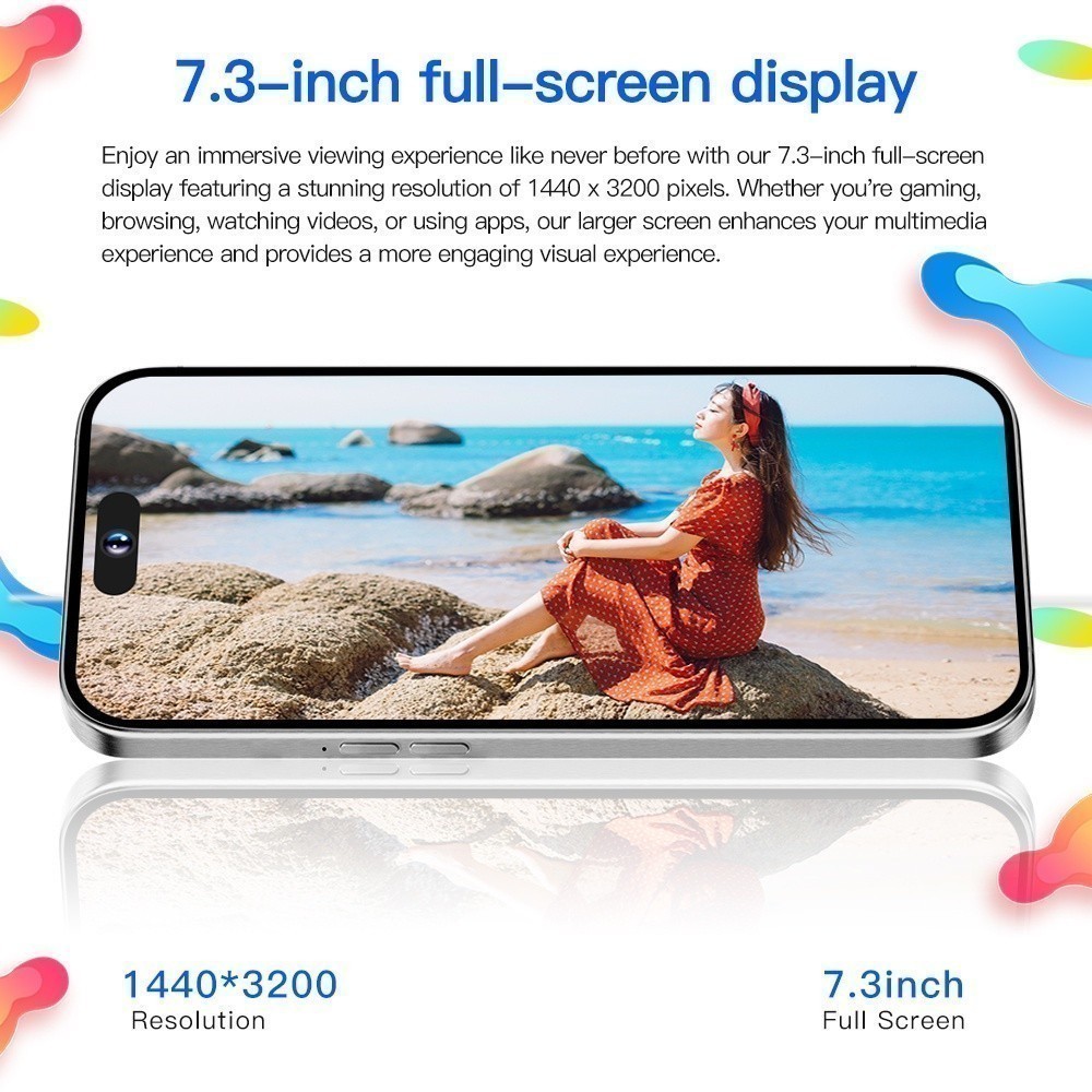 Mới I15 Pro Max 16GB + 1TB Pin Hai SIM 8000 MAh 7.3 Inch HD Android 13.0  Camera hd 50+108MP  Điện Thoại Thông Minh | BigBuy360 - bigbuy360.vn