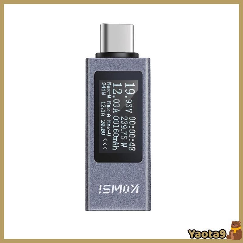 Yao KOWSI USB C Meter Voltage Current Tester USB Checker Phone Charging Detector