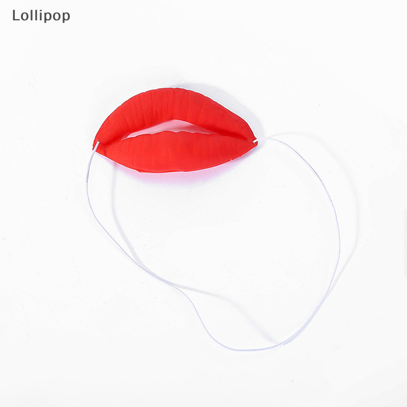 [Lollipop] Đạo Cụ Trò Đùa Xúc Xích Môi Đỏ Dày Miệng Lớn Halloween Ngộ nghĩnh Kinh Dị Mặt nạ Cao Su VN