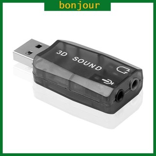 Bon Mini Bên Ngoài Usb Sang 3 5mm Mic Tai Nghe Jack Stereo Card Âm Thanh 3D