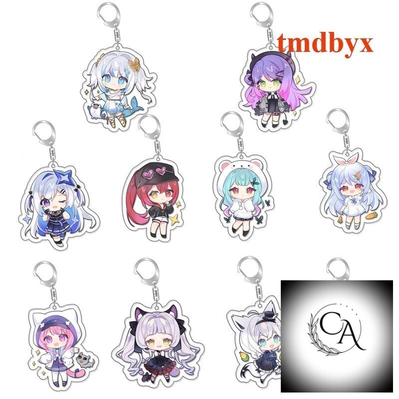 Móc Khóa Acrylic Hình Anime Hololive Vtuber Gura Watson Amelia Murasaki Shion Ookami Mio Đáng Yêu