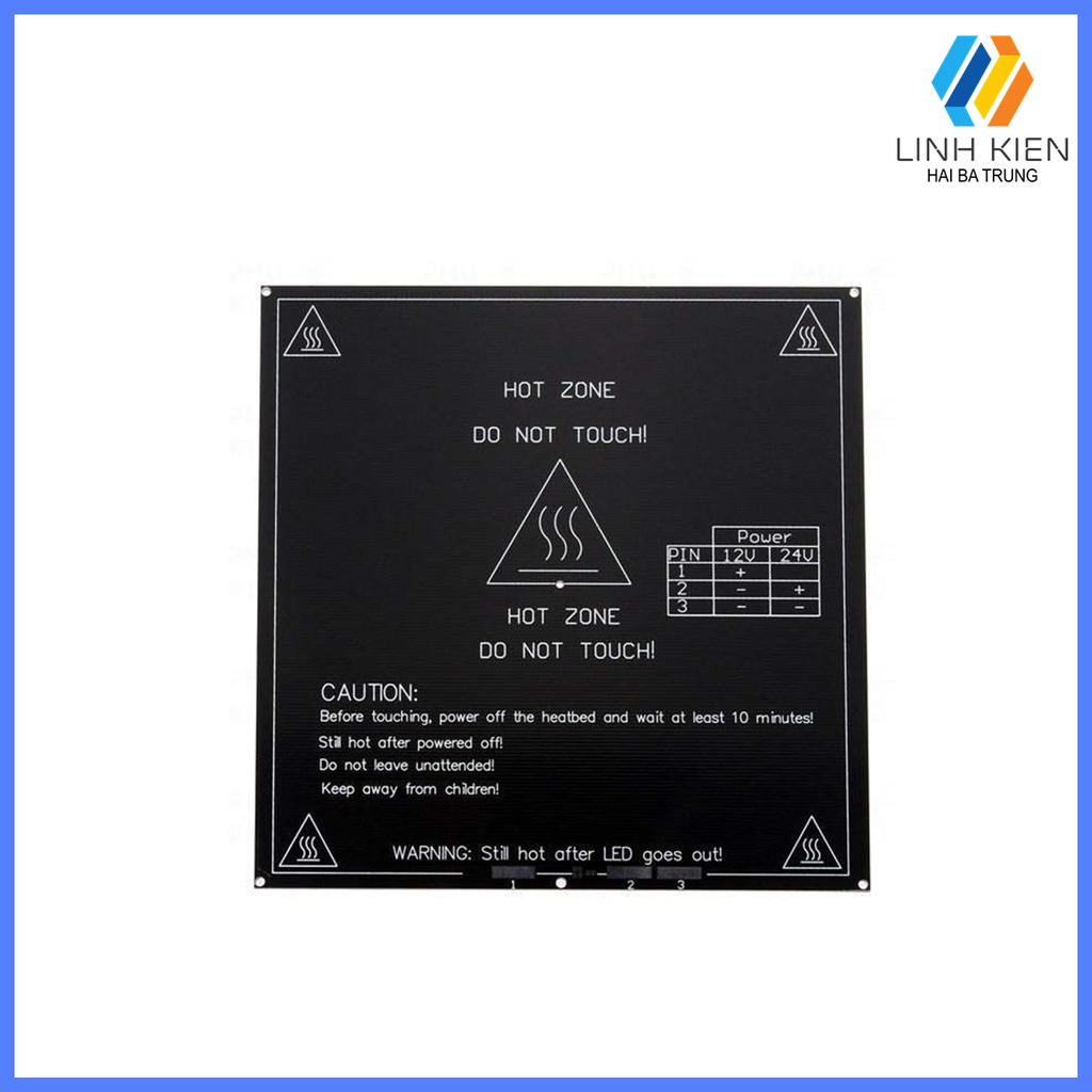 [Có sẵn] Bàn Nhiệt Nhôm MK3 24v (310mmx310mm)