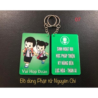Móc khóa mica 2 mặt