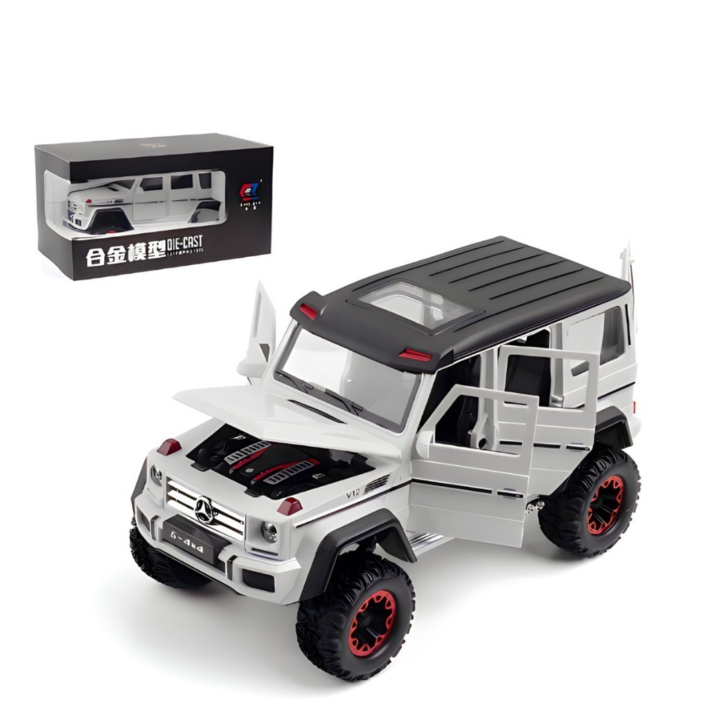 Xe Mô Hình Lexus LX570 Chezhi,Mercedes G500 Tỉ Lệ 1:24 Chất Liệu Hợp Kim,Có Đèn Và Âm Thanh Pun Toys