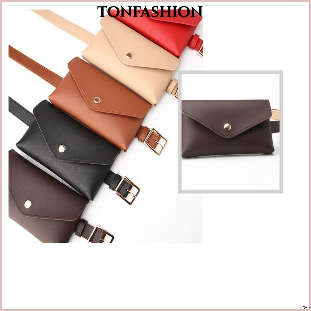 Túi thắt lưng TONFASHION, Túi thắt lưng da Pu nhỏ, Túi xách thời trang Dung tích lớn Điện thoại di động Fanny Pack Nữ