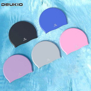 Deukio Mũ Bơi Người Lớn Unisex Chuyên Nghiệp Chống Thấm Nước Thoải Mái Mũ Silicon Thời Trang Kích Thước Lớn Huấn Luyện Mũ Bơi