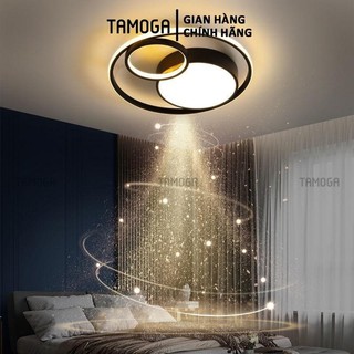 Đèn ốp trần mâm tròn trang trí phòng ngủ 3 chế độ sáng 48W TAMOGA 1035