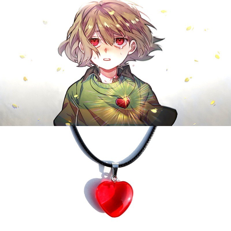 Trò Chơi Undertale Vòng Cổ Chara Frisk Tình Yêu Hình Trái Tim Halloween Thời Trang Cosplay Phụ Kiện