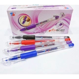 Bút gel Thiên Long GEL08 Sunbeam nét 0.5mm Bút Gel08 Viết gel ngòi êm trơn không đọng mực bút ngòi to viết mực gel