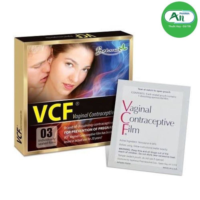 Màng phim tránh thai VCF - Hộp 3 cái