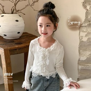 Áo Sơ Mi Ren Pháp Bé Gái 2024 Hàng Mới