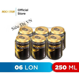 Lốc 6 Lon Nước Tăng Lực ROCKSTAR 250ml/Lon