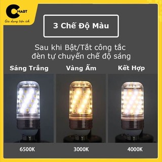 Bóng đèn led siêu sáng đui xoáy E27 công suất 3 chế độ màu Trắng, Vàng, Trung Tính, bóng led đuôi xoáy hình bắp ngô