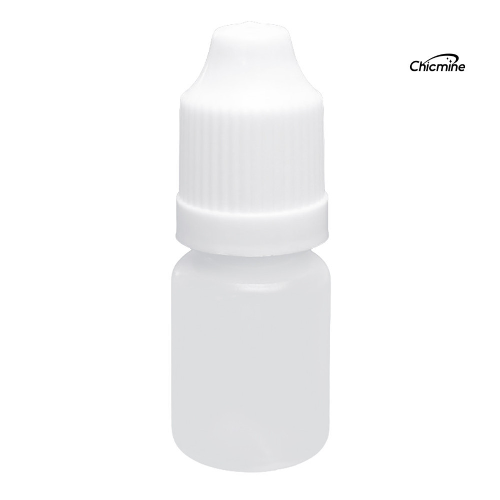 Chicmine 10 Cái 15ml Mini Rỗng Nhựa Squeezable Liquid Eye Drops Chai Đổ Lại